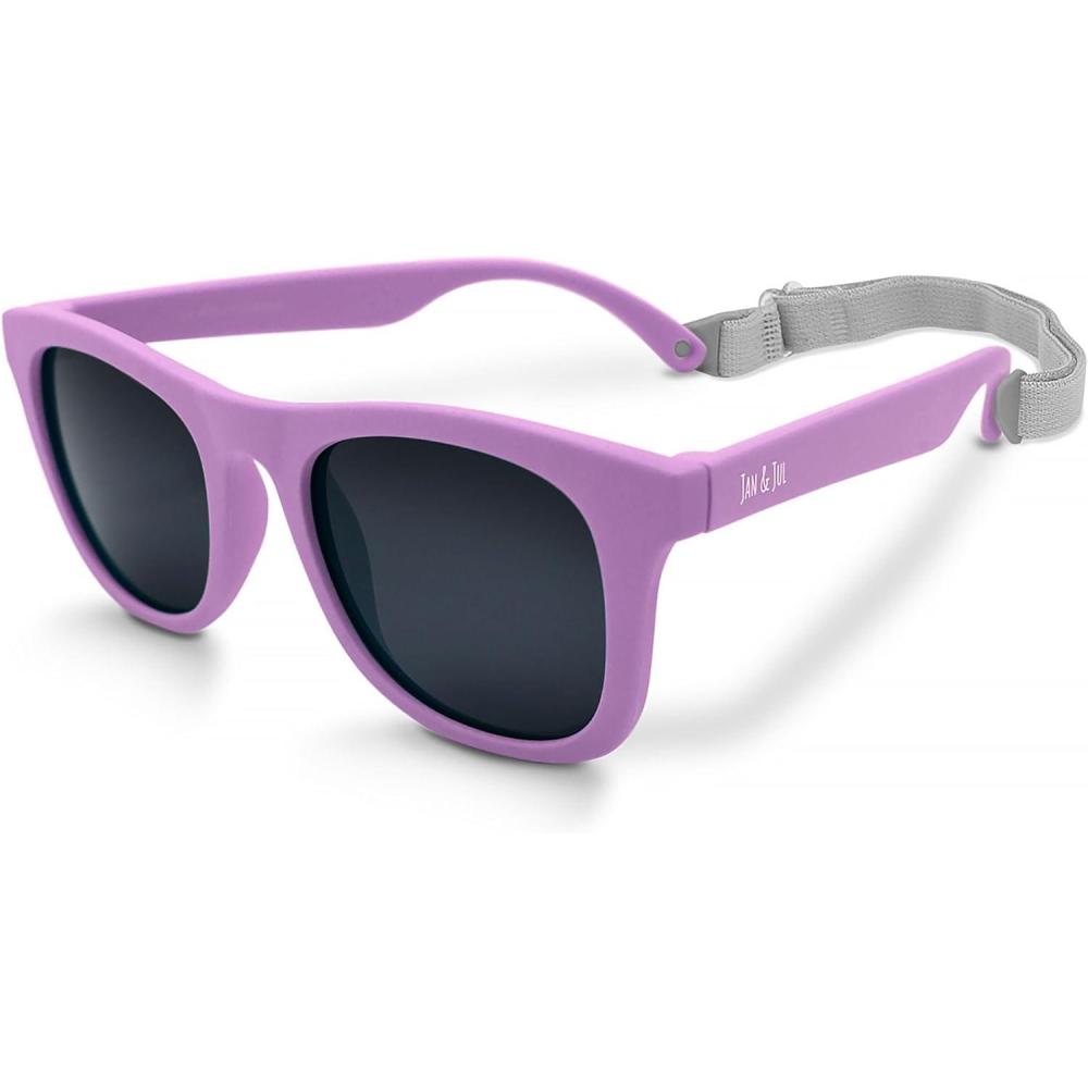 image:imageJAN amp JUL Baby Toddler Kids Flexible UV400 Polarized Sunglasses with Strap for Girls BoysPurple Popsicle