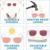 JAN & JUL Baby Toddler Kids’ Flexible UV-400 Polarized Sun-glasses with Strap for Girls Boys(Frosty Lavender)