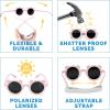 JAN & JUL Baby Toddler Kids’ Flexible UV-400 Polarized Sun-glasses with Strap for Girls Boys(Soft Pink Bear)