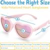 JAN & JUL Baby Toddler Kids’ Flexible UV-400 Polarized Sun-glasses with Strap for Girls Boys(Soft Pink Heart Aurora)