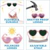 JAN & JUL Baby Toddler Kids’ Flexible UV-400 Polarized Sun-glasses with Strap for Girls Boys(Soft Pink Heart Aurora)