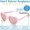JAN & JUL Baby Toddler Kids’ Flexible UV-400 Polarized Sun-glasses with Strap for Girls Boys(Soft Pink Heart Aurora)