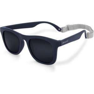 JAN & JUL Baby Toddler Kids’ Flexible UV-400 Polarized Sun-glasses with Strap for Girls Boys(Dark Navy)