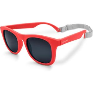 JAN & JUL Baby Toddler Kids’ Flexible UV-400 Polarized Sun-glasses with Strap for Girls Boys(Nautical Red)