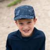 JAN & JUL Aqua-Dry Sunlite Cap for Toddlers and Kids(Navy Whale Play)