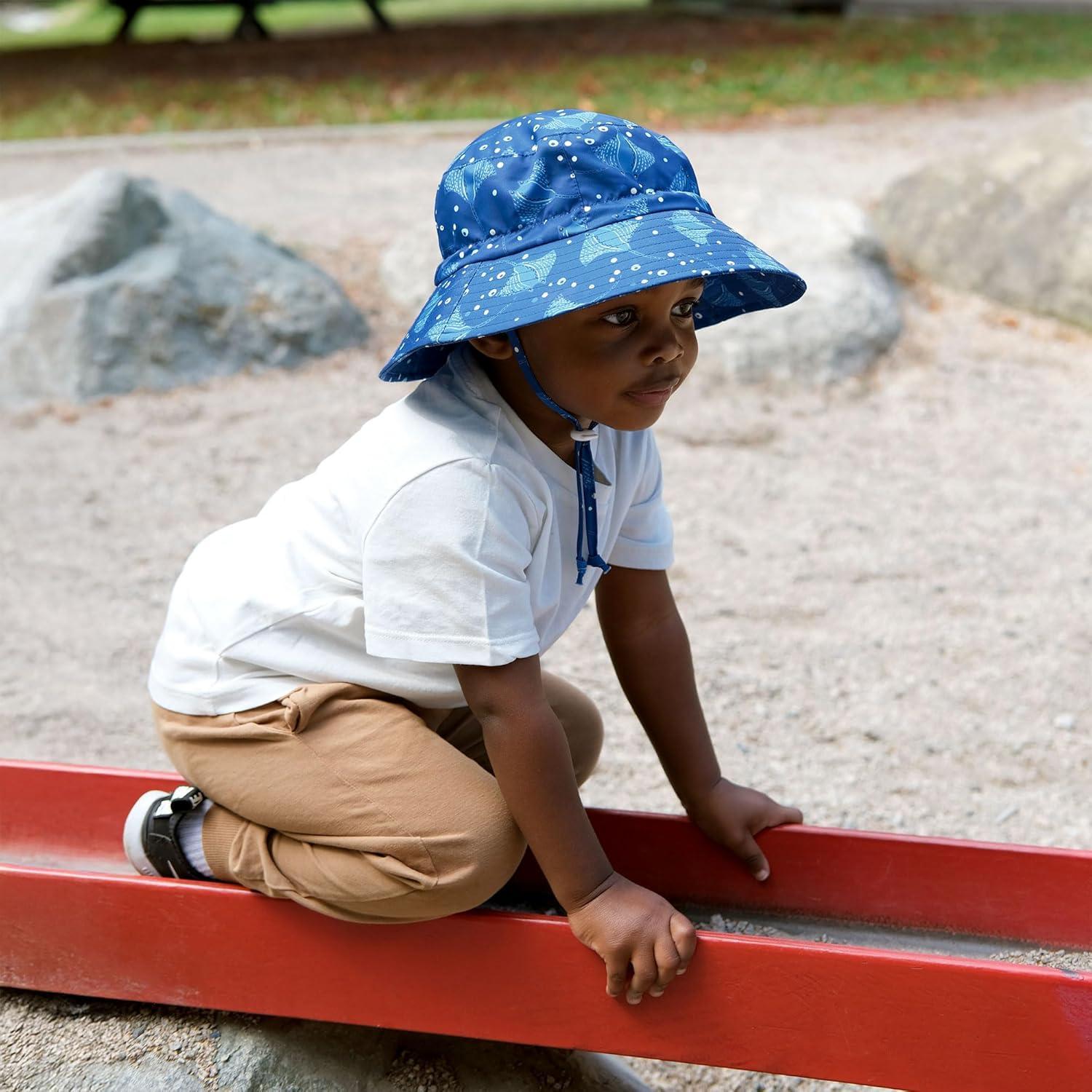 image:imageJAN amp JUL Girls Adjustable Water Resistant Bucket Sunhat 50 UPFManta Ray