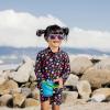 JAN & JUL Long Sleeve 2-pc UV Swim-Suit Set with Shorts (Baby, Toddler, Kids)(Strawberry)
