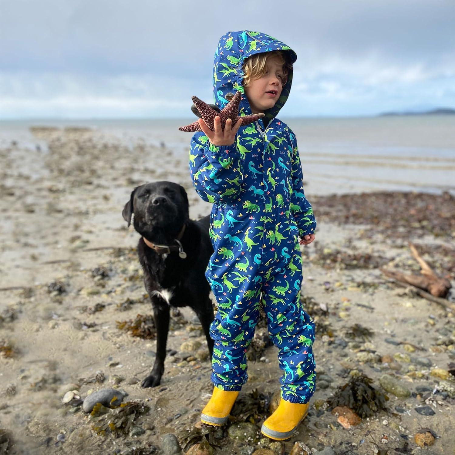 image:imageJAN amp JUL Waterproof Rain Suit Windproof Coveralls for Toddlers and KidsThinliner Dinoland