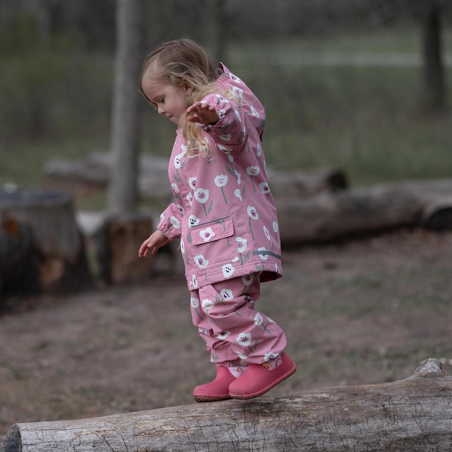 image:imageJAN amp JUL Waterproof Fleece Lined Snow and Rain Pants for Toddlers and KidsFleecelined White Tulip