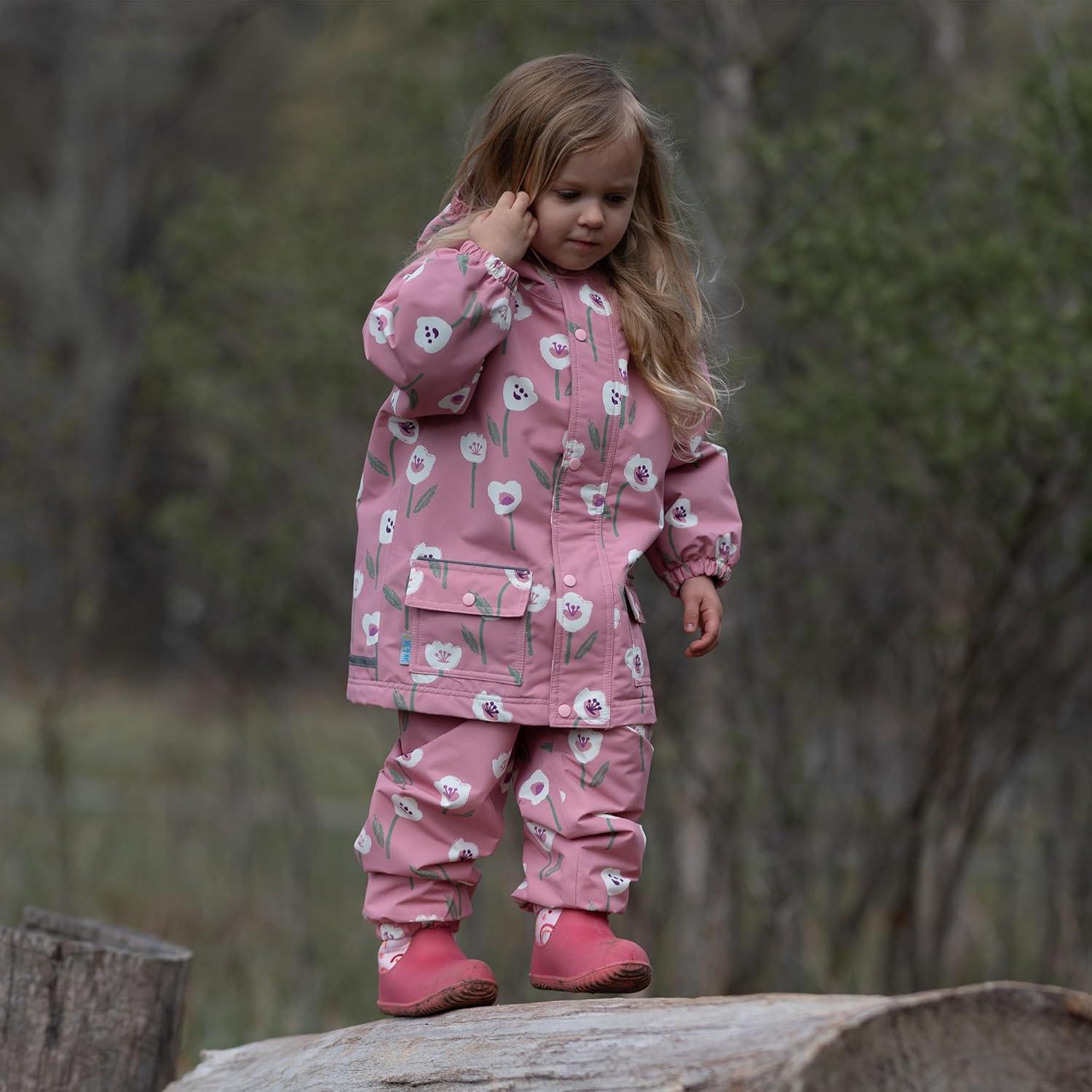 image:imageJAN amp JUL Waterproof Fleece Lined Snow and Rain Pants for Toddlers and KidsFleecelined White Tulip