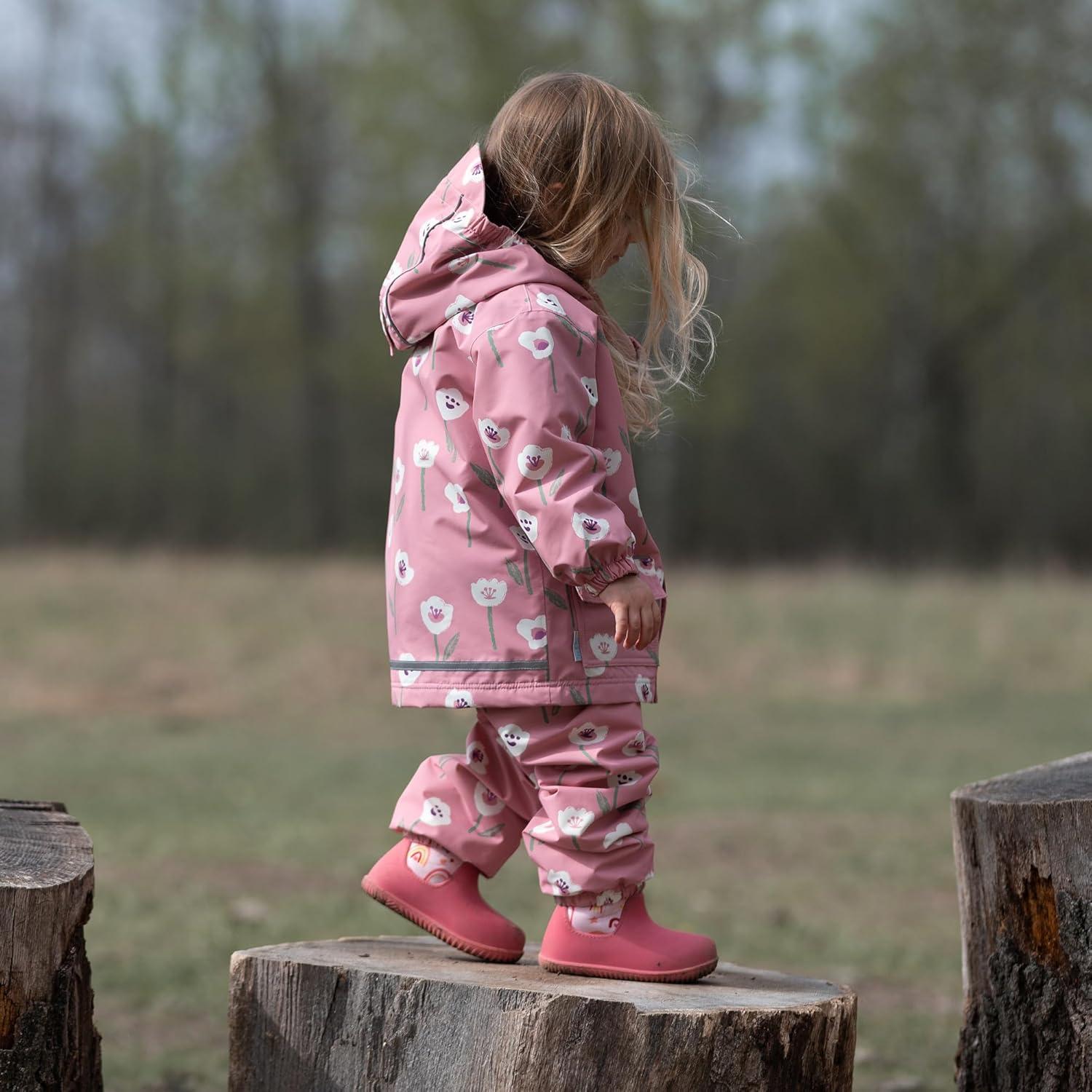 image:imageJAN amp JUL Waterproof Fleece Lined Snow and Rain Pants for Toddlers and KidsFleecelined White Tulip