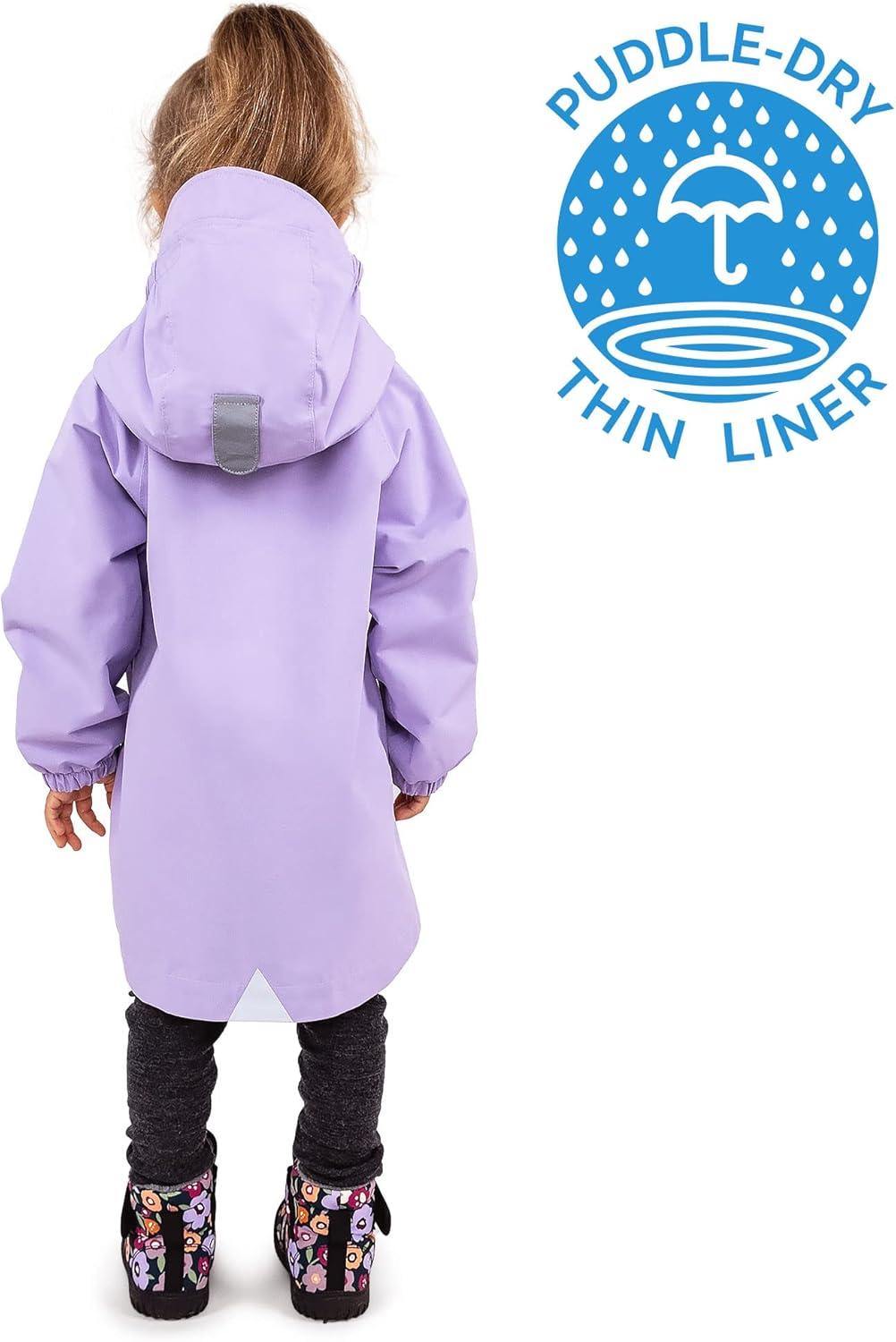 image:imageJAN amp JUL Waterproof Rain Jacket Raincoat for KidsThinlined Lavender