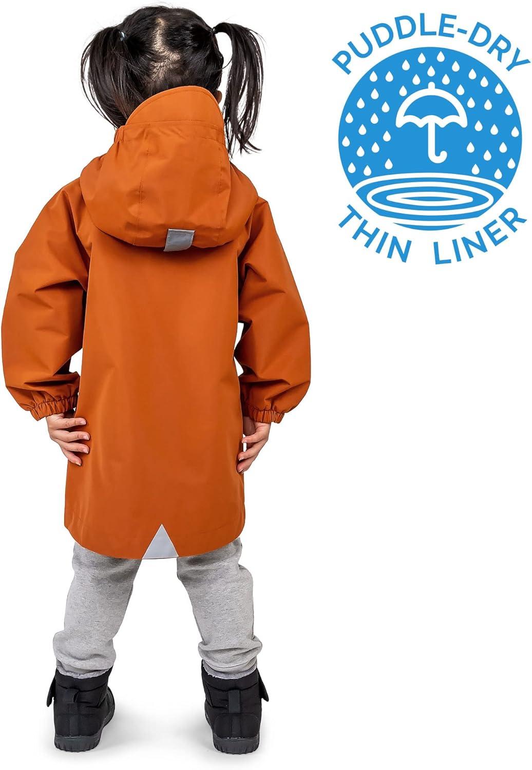image:imageJAN amp JUL Waterproof Rain Jacket Raincoat for KidsThinlined Terracotta