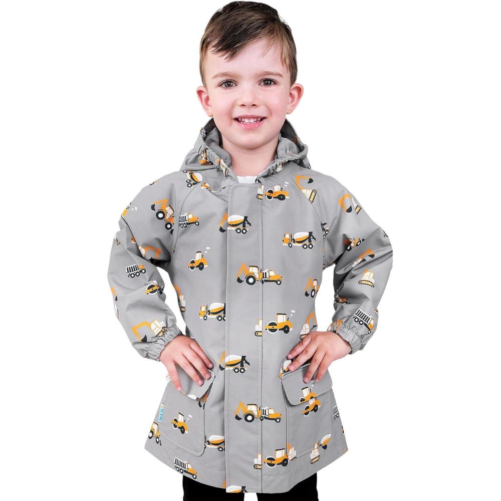image:imageJAN amp JUL Waterproof Rain Jacket Raincoat for KidsThinlined Grey Construction