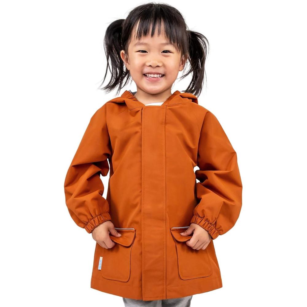 image:imageJAN amp JUL Waterproof Rain Jacket Raincoat for KidsThinlined Terracotta