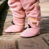 JAN & JUL Fleece Cozy Booties for Babies and Toddlers(Prairie Flowers)