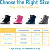 JAN & JUL Fleece Cozy Booties for Babies and Toddlers(Prairie Flowers)