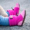 JAN & JUL Fleece Cozy Booties for Babies and Toddlers(Winter Flowers)