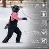 JAN & JUL Toasty-Dry Waterproof Insulated Snow Bib Pants for Kids(Black)