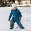 JAN & JUL Toasty-Dry Waterproof Insulated Snow Bib Pants for Kids(Deep Blue)