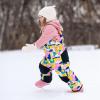JAN & JUL Toasty-Dry Waterproof Insulated Snow Bib Pants for Kids(Winter Sun)