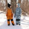 JAN & JUL Toasty-Dry Waterproof Insulated Snow Bib Pants for Kids(Wolf and Bear)