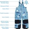 JAN & JUL Toasty-Dry Waterproof Insulated Snow Bib Pants for Kids(Wolf and Bear)