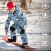 JAN & JUL Toasty-Dry Waterproof Insulated Snow Bib Pants for Kids(Wolf and Bear)