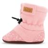 JAN & JUL Fleece Cozy Booties for Babies and Toddlers(Prairie Flowers)