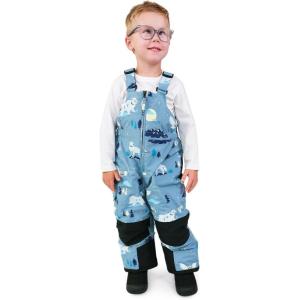JAN & JUL Toasty-Dry Waterproof Insulated Snow Bib Pants for Kids(Wolf and Bear)