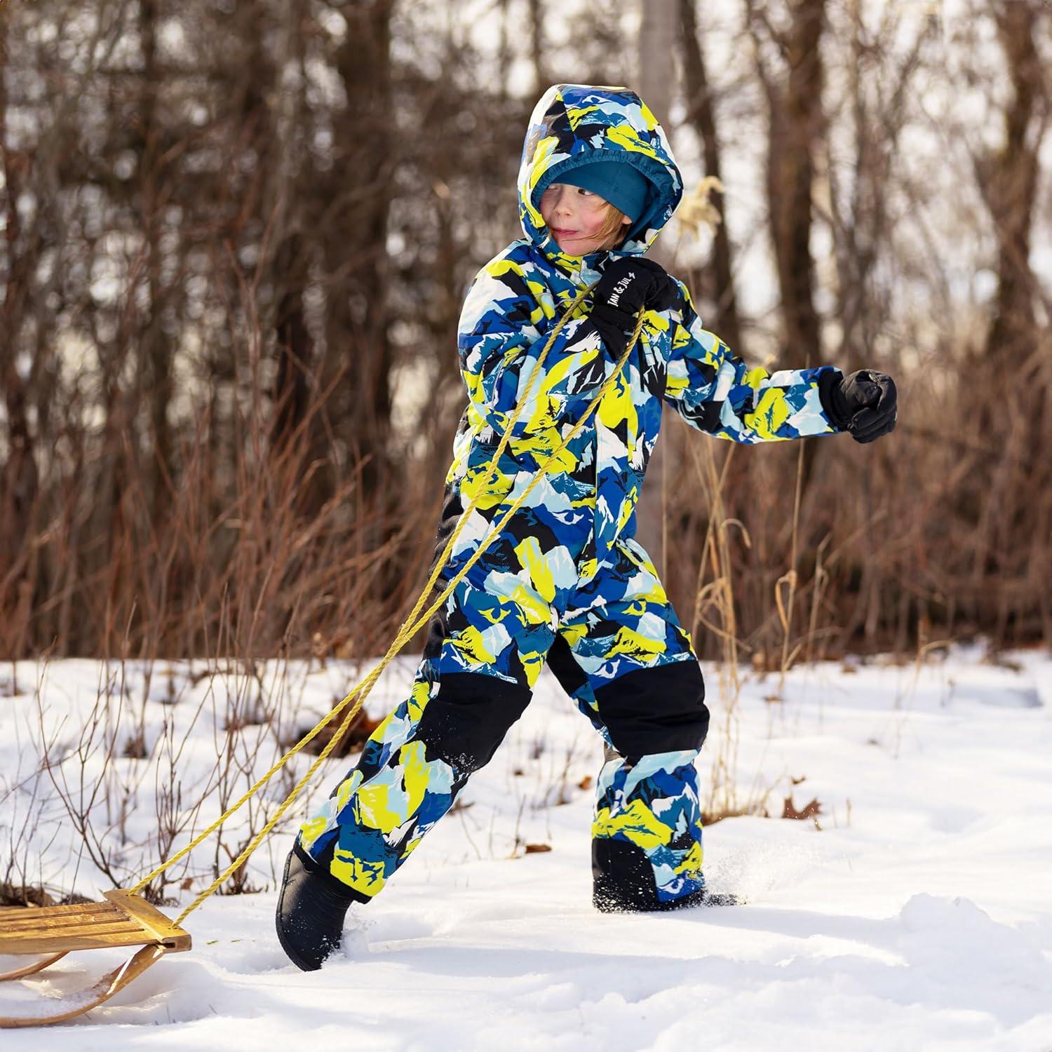 image:imageJAN amp JUL Waterproof Insulated Snow Suit for Toddlers and KidsToastydry Snow Suit Neon Peaks
