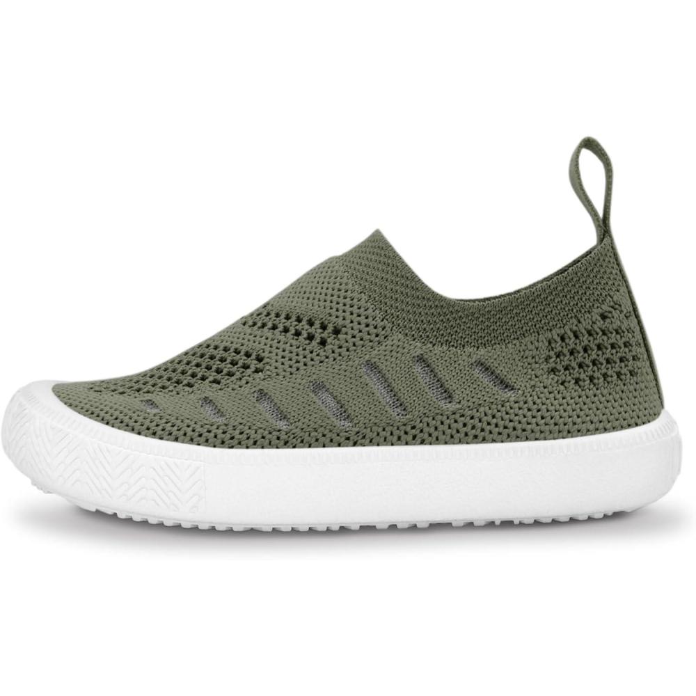 image:imageJAN amp JUL Machine Washable Knit Shoes Breathable LightWeight Sneakers BabyToddlerLittle KidBreeze Knit Shoes Army Green