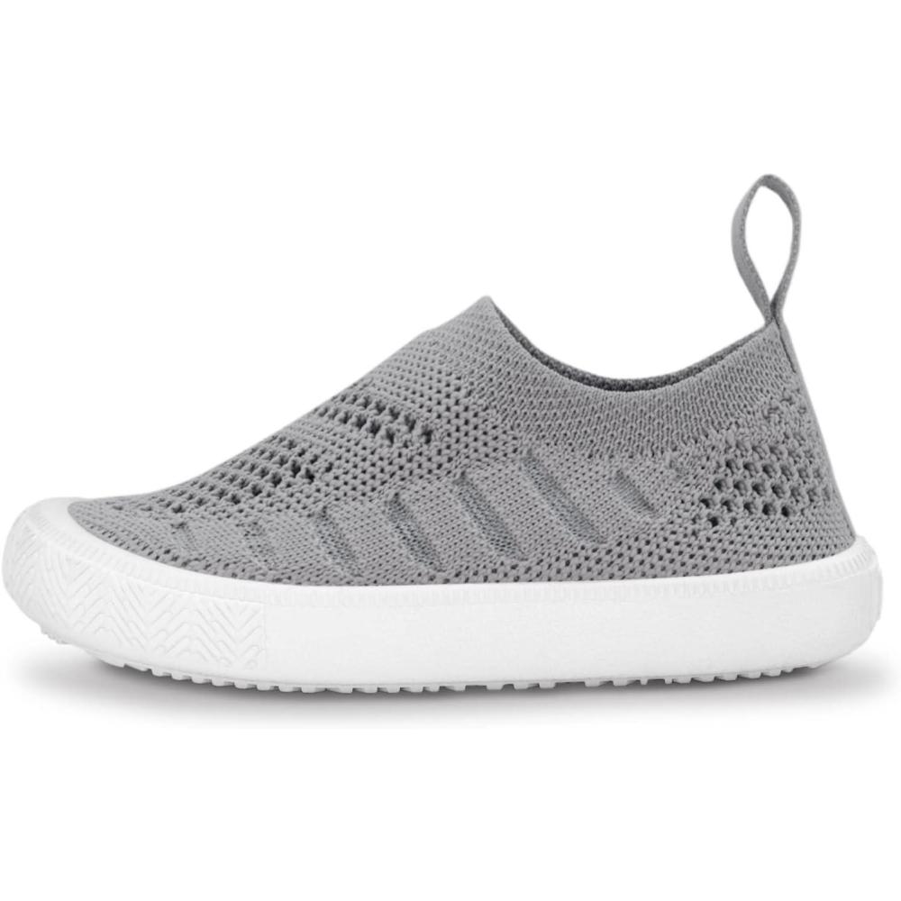 image:imageJAN amp JUL Machine Washable Knit Shoes  Breathable LightWeight Sneakers BabyToddlerLittle KidBreeze Knit Shoes Grey