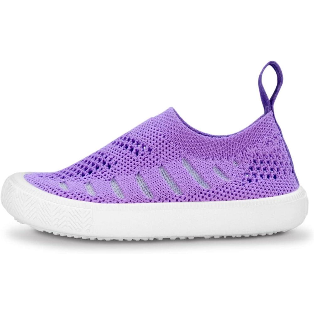 image:imageJAN amp JUL Machine Washable Knit Shoes  Breathable LightWeight Sneakers BabyToddlerLittle KidBreeze Knit Shoes Purple Popsicle