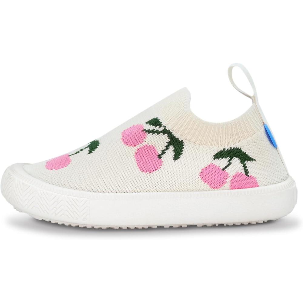 image:imageJAN amp JUL Machine Washable Knit Shoes  Breathable LightWeight Sneakers BabyToddlerLittle KidGraphic Knit Shoes Cherries