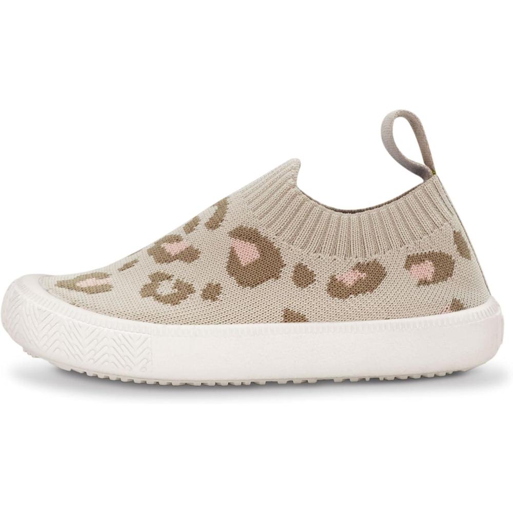 image:imageJAN amp JUL Machine Washable Knit Shoes  Breathable LightWeight Sneakers BabyToddlerLittle KidGraphic Knit Shoes Leopard