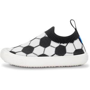 JAN & JUL Machine Washable Knit Shoes | Breathable Light-Weight Sneakers (Baby/Toddler/Little Kid)(Graphic Knit Shoes: Soccer)