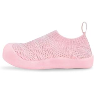 JAN & JUL Machine Washable Knit Shoes | Breathable Light-Weight Sneakers (Baby/Toddler/Little Kid)(Jelly Jumper Flow Shoes: Soft Pink)