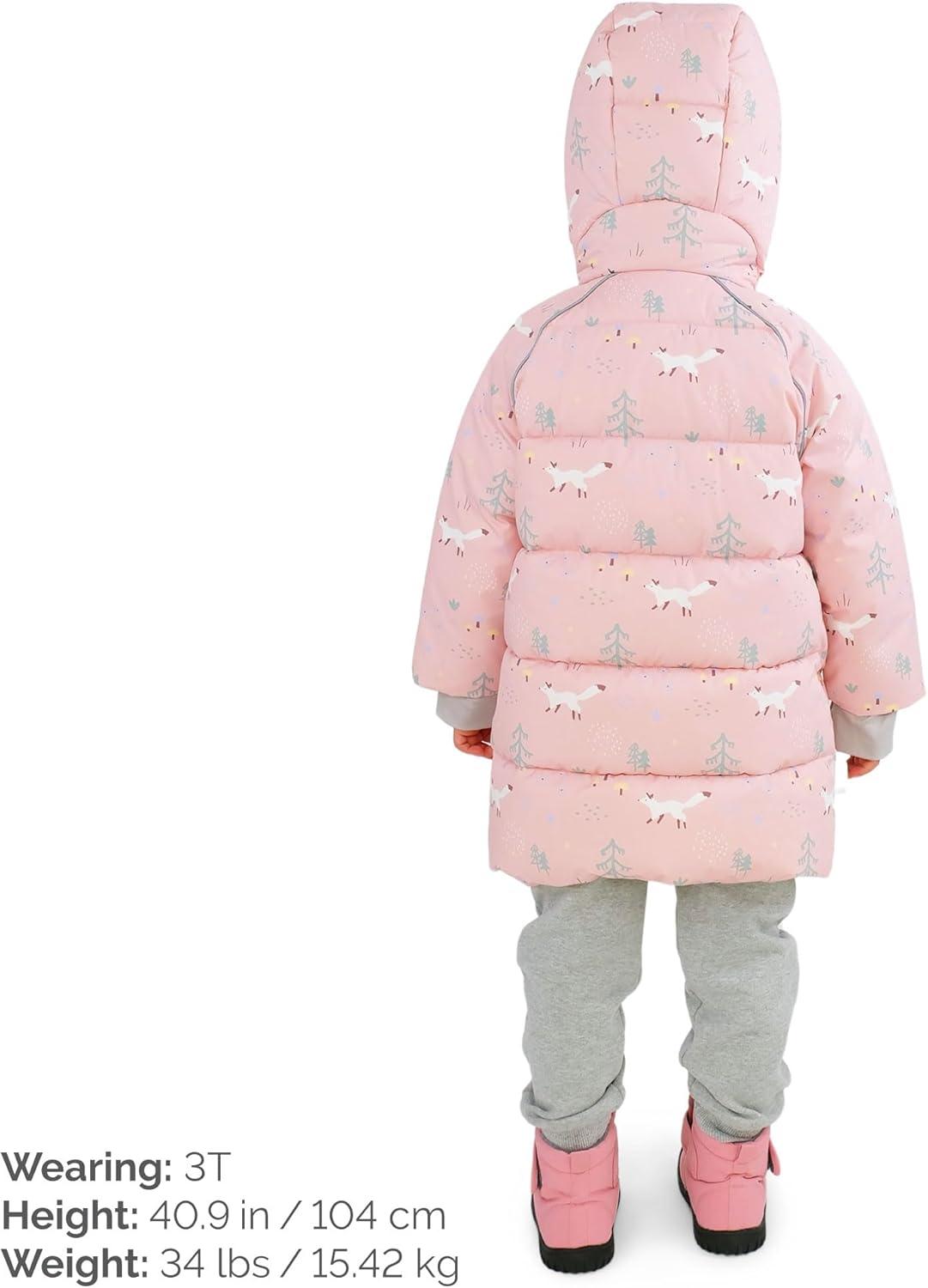 image:imageJAN amp JUL Waterresistant ToastyDry Puffy Coat for Toddlers and KidsWaterproof Pink Forest