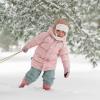 JAN & JUL Water-resistant Toasty-Dry Puffy Coat for Toddlers and Kids(Waterproof: Pink Forest)