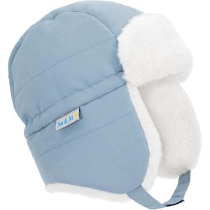 JAN & JUL Waterproof Winter Hat for Babies and Kids(Dusty Blue – No Toggle)