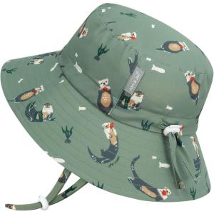 JAN & JUL Quick Dry Bucket Hat for Swimming, Foldable Summer Beach Hat for Babies (S: 0-6 Months, Otter) Multicolor