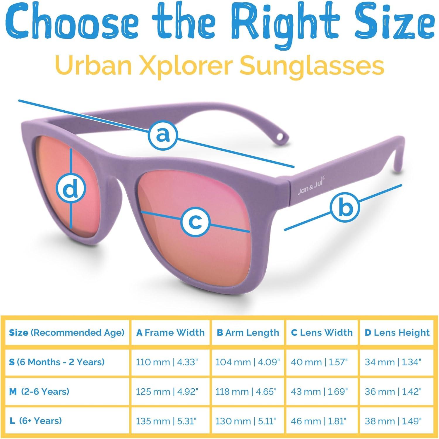 image:imageJAN amp JUL Baby Toddler Kids Flexible UV400 Polarized Sunglasses with Strap for Girls BoysDusty Purple Aurora