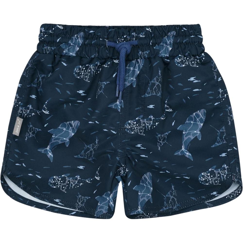 image:imageJAN amp JUL UV Swim Shorts and Long Sleeve UV Shirt for ToddlersSwim Shorts Navy Whale Play