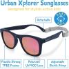JAN & JUL Baby Toddler Kids’ Flexible UV-400 Polarized Sun-glasses with Strap for Girls Boys(Dark Navy Aurora)