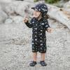 JAN & JUL Long Sleeve 1-pc UV Jumpsuit Rash Guard (Baby, Toddler)(Navy Whale Tales)