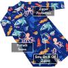 JAN & JUL Long Sleeve 1-pc UV Jumpsuit Rash Guard (Baby, Toddler)(Navy Whale Tales)