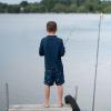 JAN & JUL UV Swim Shorts and Long Sleeve UV Shirt for Toddlers(Swim Shorts: Navy Whale Play)
