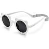 JAN & JUL Baby Toddler Kids’ Flexible UV-400 Polarized Sun-glasses with Strap for Girls Boys(Bear – White)
