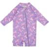 JAN & JUL Long Sleeve 1-pc UV Jumpsuit Rash Guard (Baby, Toddler)(Purple Unicorn)
